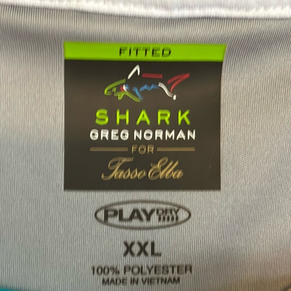 Like New ⛳️Greg Norman the Shark gray and white golf polo size XXL⛳️ - Picture 5 of 7